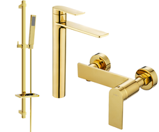 Mexen Zero DQ02 sprchová sada, zlatá - 71114DQ02-50