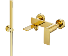 Mexen Zero R70 vaňová batéria so sprchovým setom, zlatá - 7113R70-50