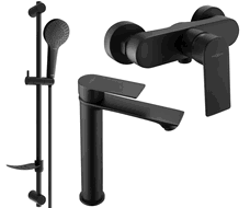 Mexen Royo DF05 sprchový set, čierny - 72214DF05-70