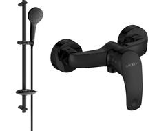 Mexen Fabia DB05 sprchová batéria so sprchovým setom, čierna - 74654DB05-70