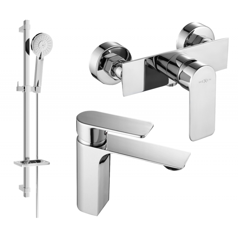 Mexen Alexa DQ40 sprchový set, chróm - 71204DQ40-00