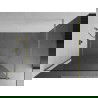 Mexen Kioto sprchová priečka Walk-in 140 x 200 cm, transparentná 8 mm, zlatá kartáčovaná - 800-140-101-55-00
