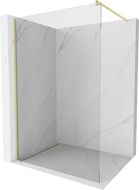 Mexen Kioto sprchová stena Walk-in 100 x 200 cm, transparentná 8 mm, zlatá kartáčovaná - 800-100-101-55-00