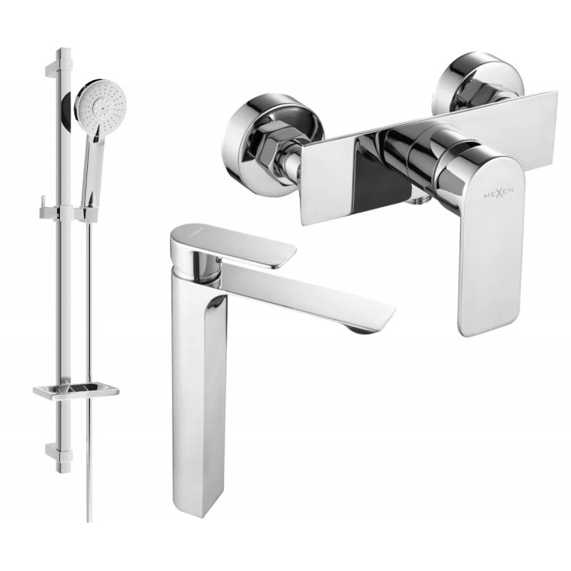 Mexen Alexa DQ40 sprchový set, chróm - 71214DQ40-00