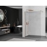Mexen Kioto sprchová stena Walk-in 100 x 200 cm, transparentná 8 mm, brúsená meď - 800-100-101-65-00
