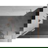 Mexen Kioto sprchová stena Walk-in 110 x 200 cm, transparentná 8 mm, brúsená meď - 800-110-101-65-00