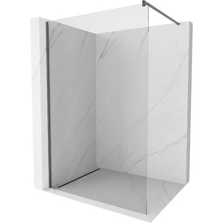 Mexen Kioto sprchová zástena Walk-in 55 x 200 cm, transparent 8 mm, gun gray brúsený - 800-055-101-66-00