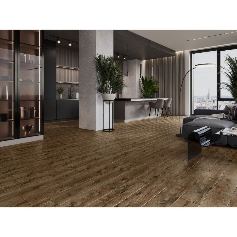 Mexen Orange Beach vinylové panely 1240 x 182 mm SPC 6,5 mm, podložka IXPE 1,5 mm, 4 V-drážka, Orech