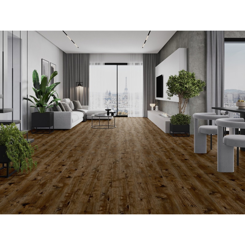 Mexen Mount Vernon Vinylové podlahové panely 1240 x 182 mm SPC 6,5 mm, podložka IXPE 1,5 mm, 4 V-Fuga, Dub