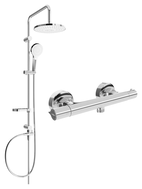 Mexen Slim Erik povrchový sprchový set s dažďovou sprchou a termostatickou sprchovou batériou, chróm - 77105205-00