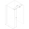 Mexen Kioto sprchová stena Walk-in 110 x 200 cm, transparentná 8 mm, zlatá kartáčovaná - 800-110-101-55-00