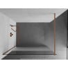 Mexen Kioto sprchová stena Walk-in 100 x 200 cm, transparentná/matná 8 mm, brúsená meď - 800-100-101-65-35