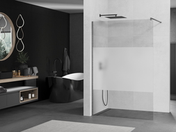 Mexen Kioto sprchová stena Walk-in 120 x 200 cm, transparentná/mrazená 8 mm, brúsená zbraň - 800-120-101-66-35