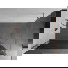 Mexen Kioto sprchová stena Walk-in 100 x 200 cm, grafit 8 mm, brúsená mosadz - 800-100-101-65-40
