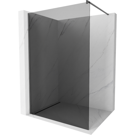 Mexen Kioto sprchová stena Walk-in 80 x 200 cm, grafit 8 mm, gun gray brúsený - 800-080-101-66-40
