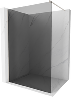 Mexen Kioto sprchová stena Walk-in 90 x 200 cm, grafit 8 mm, brúsený nikel - 800-090-101-97-40