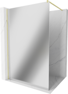 Mexen Kioto sprchová stena Walk-in 80 x 200 cm, zrkadlo 8 mm, zlatá opierka - 800-080-101-55-50