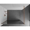 Mexen Kioto sprchová stena Walk-in 100 x 200 cm, zrkadlo 8 mm, brúsená meď - 800-100-101-65-50