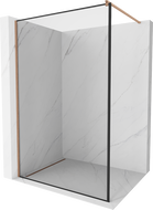 Mexen Kioto sprchová stena Walk-in 70 x 200 cm, čierny vzor 8 mm, mosadz brúsená - 800-070-101-65-70