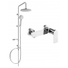 Mexen Zero Carl nástenná sprchová sada s dažďovou sprchou a sprchovou batériou, chróm - 71140240-00