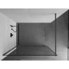 Mexen Kioto sprchová stena Walk-in 90 x 200 cm, čierny vzor 8 mm, gun gray brúsený - 800-090-101-66-70