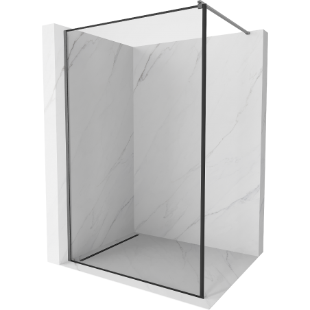 Mexen Kioto sprchová stena Walk-in 100 x 200 cm, čierny vzor 8 mm, gun gray leštený - 800-100-101-66-70