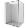 Mexen Kioto sprchová stena Walk-in 100 x 200 cm, čierny vzor 8 mm, gun gray leštený - 800-100-101-66-70
