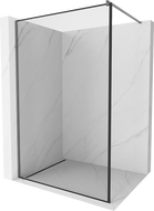 Mexen Kioto sprchová stena Walk-in 100 x 200 cm, čierny vzor 8 mm, gun gray leštený - 800-100-101-66-70