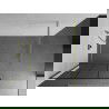 Mexen Kioto sprchová stěna Walk-in 110 x 200 cm, černý vzor 8 mm, zlatá kartáčovaná - 800-110-101-55-77