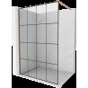 Mexen Kioto sprchová zástena Walk-in 130 x 200 cm, čierny vzor 8 mm, mosadz broušená - 800-130-101-65-77