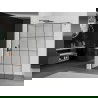 Mexen Kioto sprchová stena Walk-in 140 x 200 cm, čierny vzor 8 mm, gun gray brúsený - 800-140-101-66-77