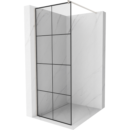 Mexen Kioto sprchová stena Walk-in 90 x 200 cm, čierny vzor 8 mm, nerezová oceľ - 800-090-101-97-77
