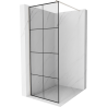 Mexen Kioto sprchová stena Walk-in 90 x 200 cm, čierny vzor 8 mm, nerezová oceľ - 800-090-101-97-77