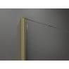 Mexen Kioto sprchová stena Walk-in 80 x 200 cm, čierny vzor 8 mm, zlatá brúsená - 800-080-101-55-78