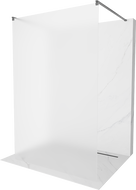 Mexen Kioto voľne stojaca sprchová stena 100 x 200 cm, mrazené 8 mm, gun gray brúsené - 800-100-002-66-30