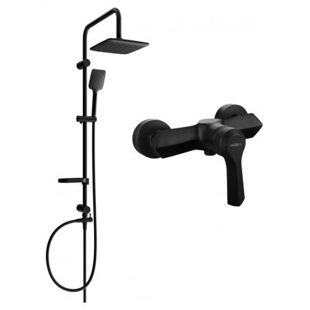 Mexen Sven batériový sprchový set s dažďovou sprchou a sprchovou batériou Sabre, čierny - 72140262-70