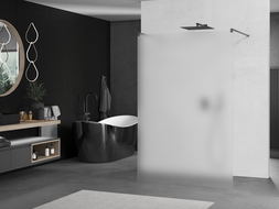 Mexen Kioto voľne stojaca sprchová stena 130 x 200 cm, matné 8 mm, kartáčovaná gun gray - 800-130-002-66-30