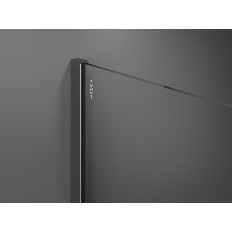 Mexen Kioto sprchová stena Walk-in 130 x 200 cm, biely vzor 8 mm, brúsená gun gray - 800-130-101-66-85