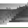 Mexen Kioto sprchová zástena voľne stojaca 140 x 200 cm, matné sklo 8 mm, brúsená gun gray - 800-140-002-66-30