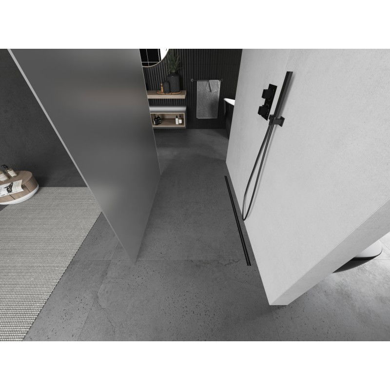 Mexen Kioto samostatná sprchová stena 140 x 200 cm, matné sklo 8 mm, brúsená gun gray - 800-140-002-66-30