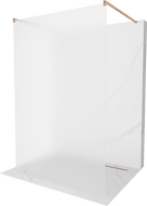 Mexen Kioto voľne stojaca sprchová stena 120 x 200 cm, mrazené sklo 8 mm, brúsená meď - 800-120-002-65-30