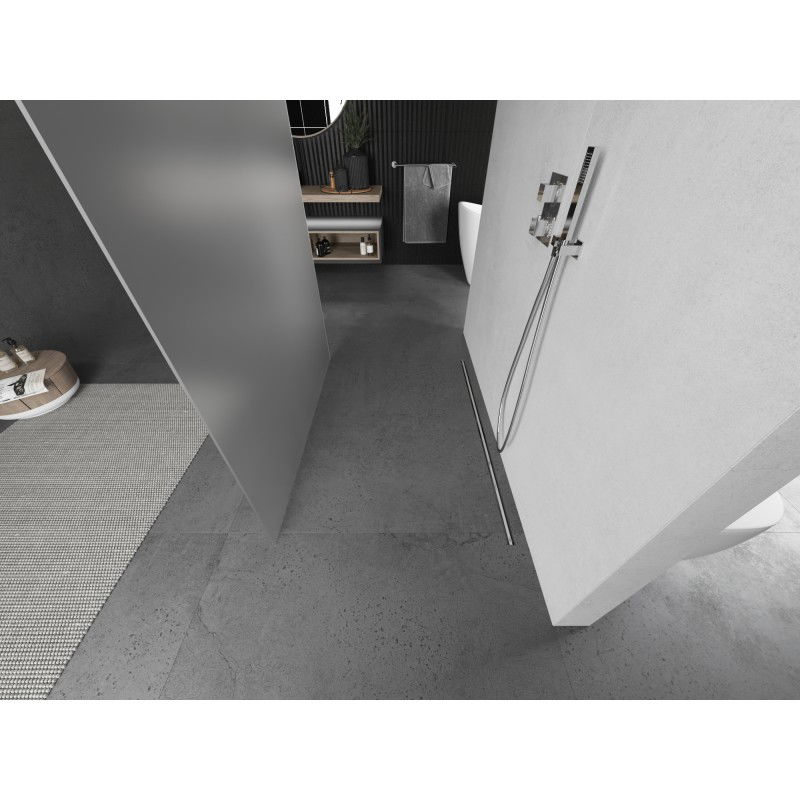 Mexen Kioto voľne stojaca sprchová stena 120 x 200 cm, námraza 8 mm, brúsený nikel - 800-120-002-97-30