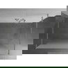 Mexen Kioto voľne stojaca sprchová zástena 140 x 200 cm, matné sklo 8 mm, kartáčovaný nikl - 800-140-002-97-30