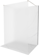Mexen Kioto voľne stojaca sprchová zástena 140 x 200 cm, matné sklo 8 mm, kartáčovaný nikl - 800-140-002-97-30