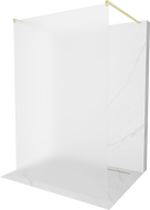 Mexen Kioto volne stojaca sprchová stena 110 x 200 cm, matná 8 mm, zlatá kartáčovaná - 800-110-002-55-30