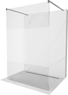 Mexen Kioto voľne stojaca sprchová priečka 130 x 200 cm, priehľadná/matná 8 mm, brúsená gun gray - 800-130-002-66-35