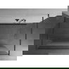 Mexen Kioto voľne stojaca sprchová priečka 130 x 200 cm, priehľadná/matná 8 mm, brúsená gun gray - 800-130-002-66-35