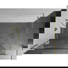 Mexen Kioto sprchová stěna Walk-in 130 x 200 cm, bílý vzor 8 mm, zlatý kartáčovaný - 800-130-101-55-97