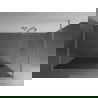 Mexen Kioto voľne stojaca sprchová stena 130 x 200 cm, zrkadlo 8 mm, brúsený nikel - 800-130-002-97-50