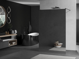 Mexen Kioto voľne stojaca sprchová stena 110 x 200 cm, zrkadlové sklo 8 mm, brúsená pištoľová šedá - 800-110-002-66-50